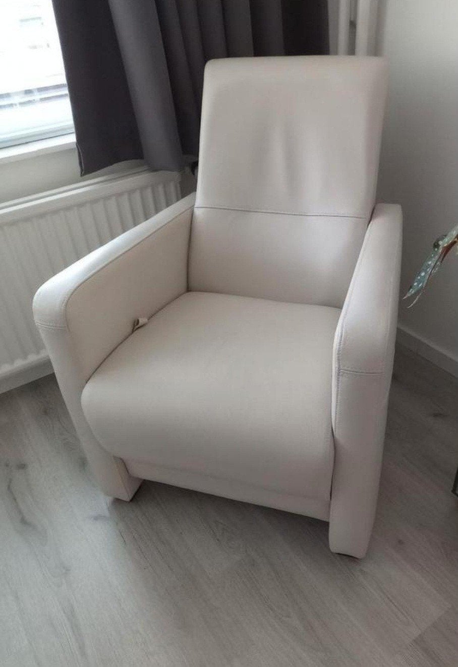 Nette leren fauteuil met verstelbare rugleuning, Ophalen