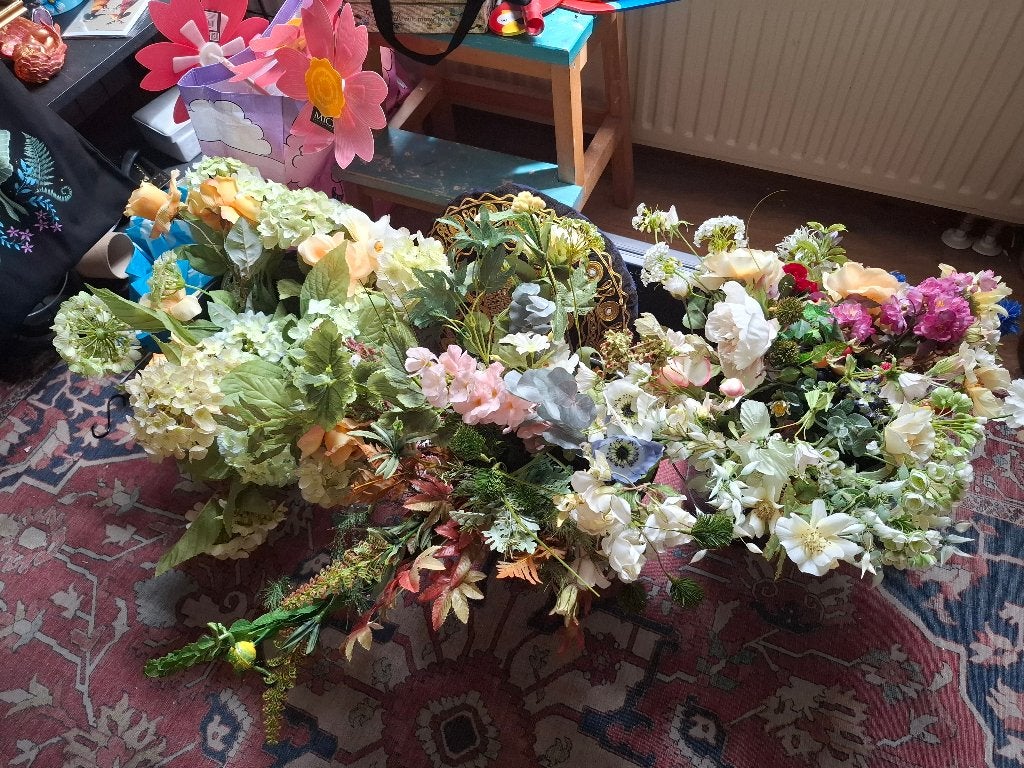Zijde Bloemen, Huis en Inrichting, Woonaccessoires | Kunstplanten en Kunstbloemen, Zijde, Ophalen, Gebruikt, Kunstbloem