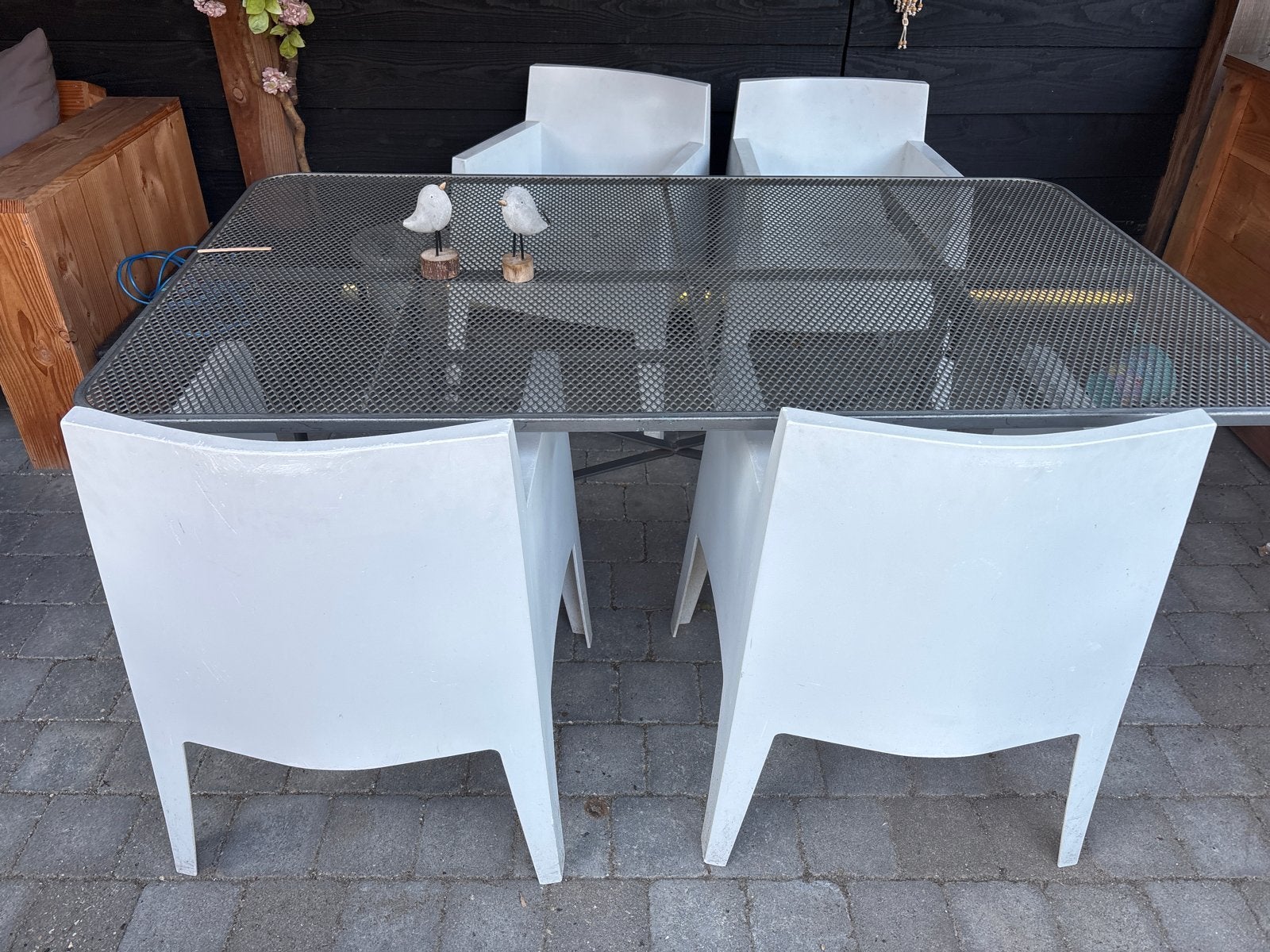 Driade Toy armstoelen tuinstoelen wit, Ophalen, Gebruikt, Kunststof, Stapelbaar