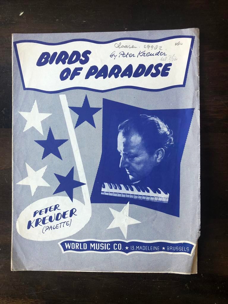 Bladmuziek Paradijsvogels van P Kreuder voor piano, Klassiek, Ophalen of Verzenden, Zo goed als nieuw, Artiest of Componist