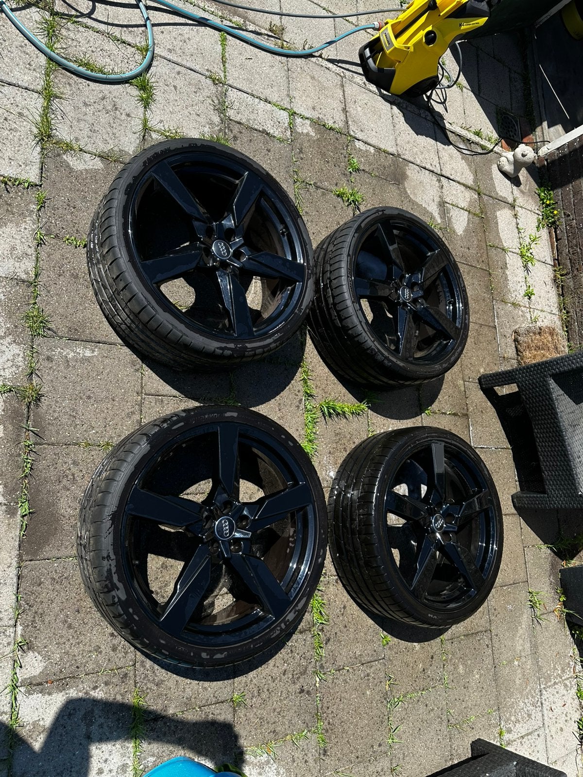 Originele Audi 21 inch zwarte velgen 265/30 ZR21, Ophalen, 265 mm, Banden en Velgen, 21 inch