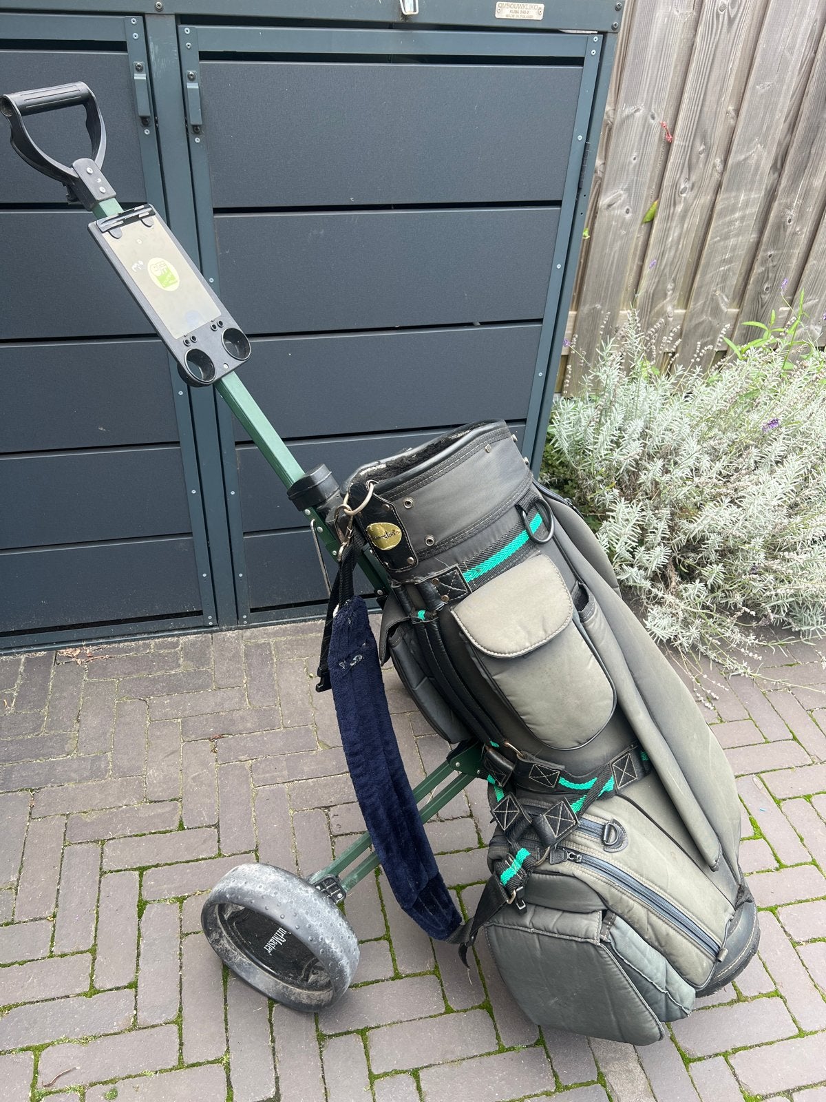 Golf trolley met tas, Ophalen of Verzenden, Gebruikt, Golfkar, Overige merken