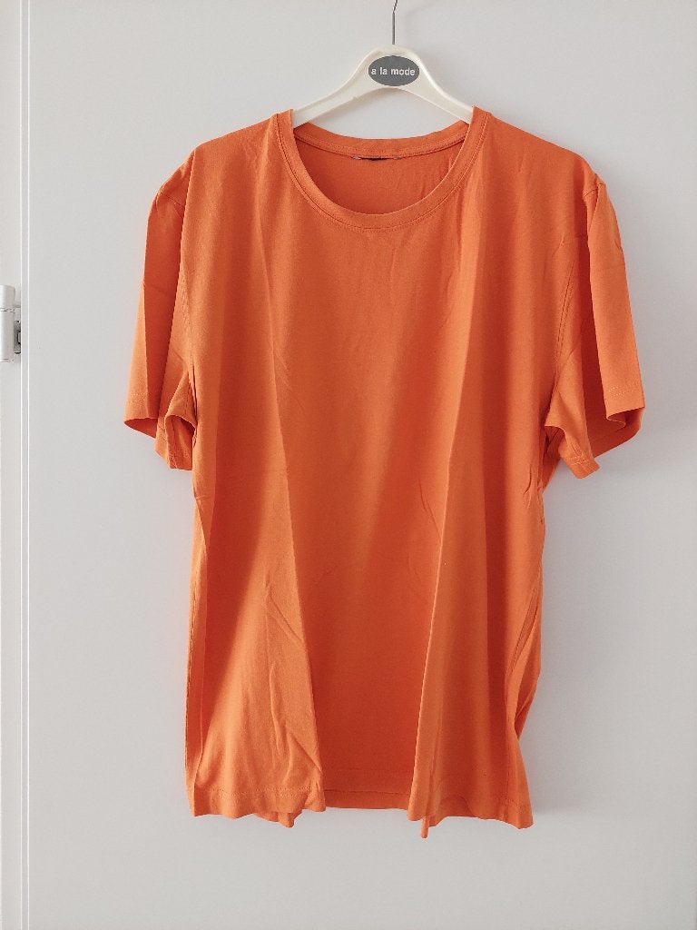 Basic herenshirt in maat M, Maat 48/50 (M), Oranje, Zo goed als nieuw, ..