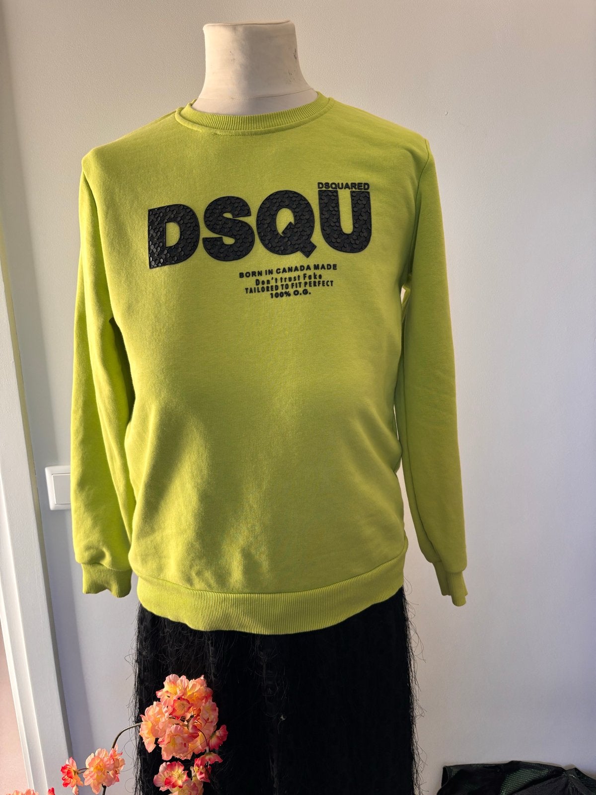 Dsquared2 Trui Maat M - Neon Geel, Ophalen of Verzenden, Gedragen, Geel