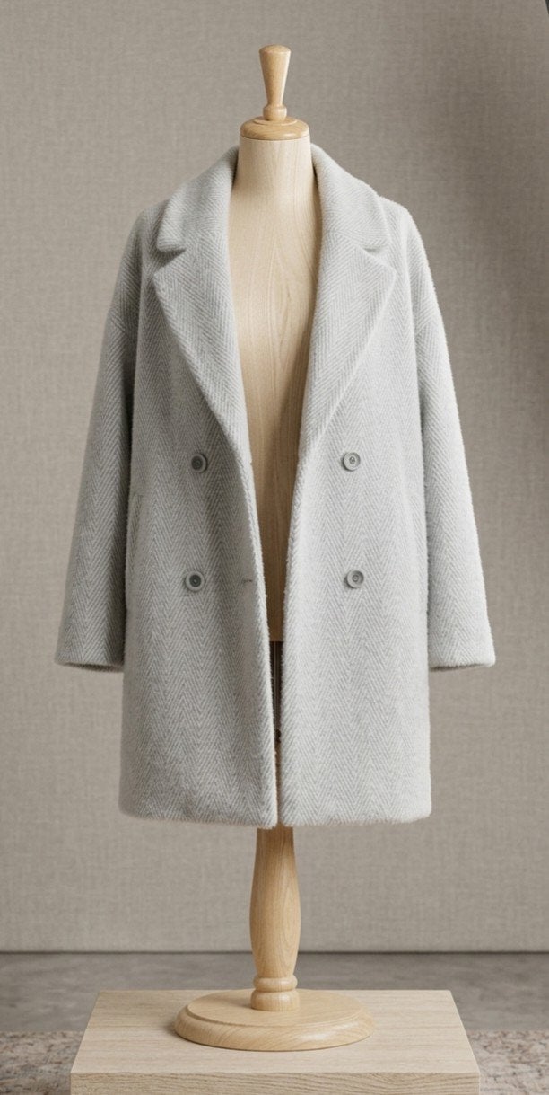 Prachtige Grijze Winterjas / Tussenjas Deane & White, Kleding | Dames, Ophalen, Zo goed als nieuw, Maat 38/40 (M), Overige kleuren