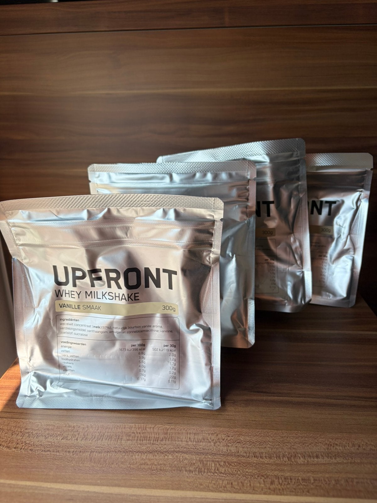 Upfront Whey Milkshake Vanille Zak (300 gram), Ophalen, Nieuw, Poeder of Drank