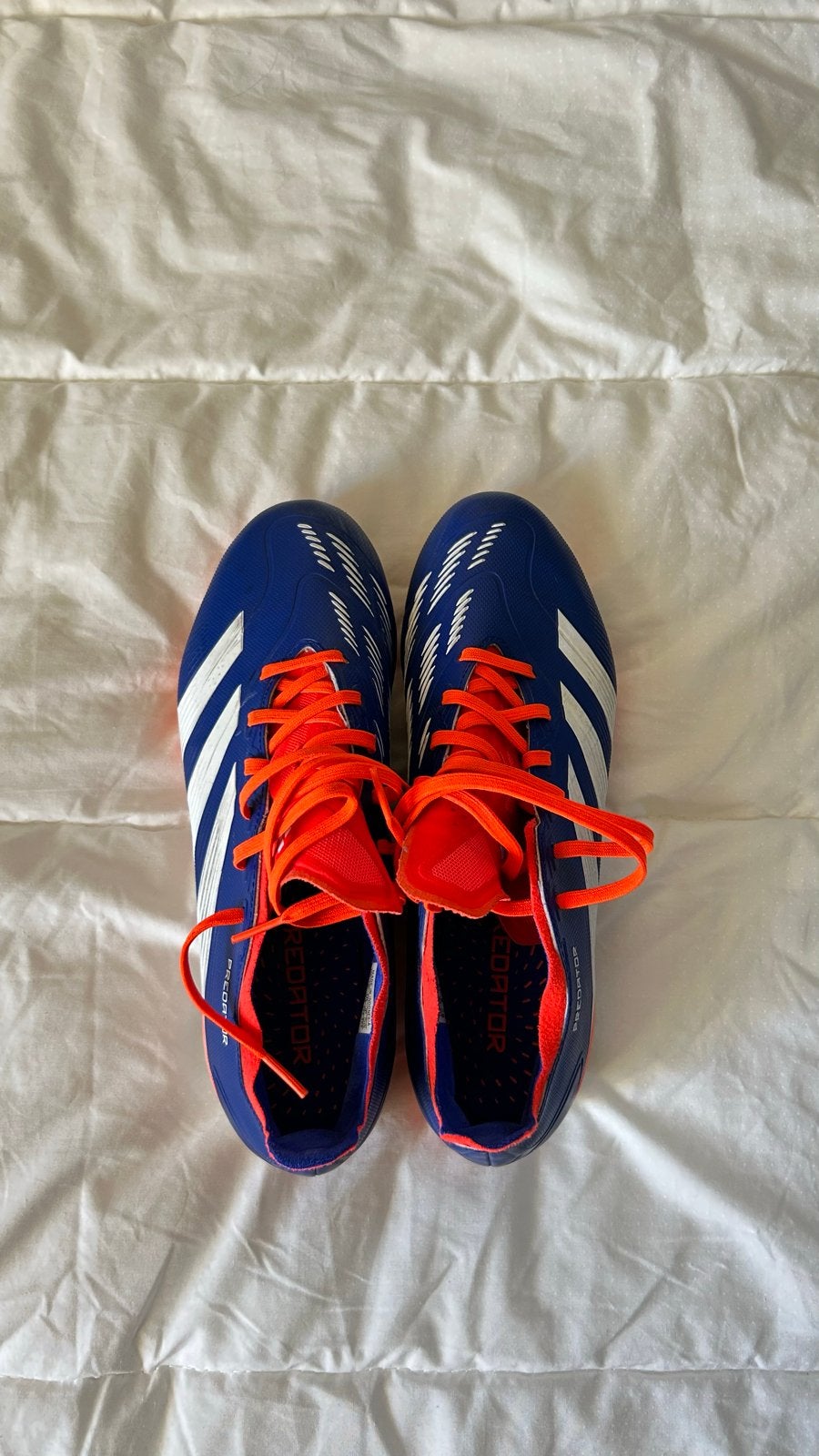 Adidas Predator voetbalschoenen - Blauw/Oranje, Maat XS of kleiner, Ophalen of Verzenden, Zo goed als nieuw, Schoenen