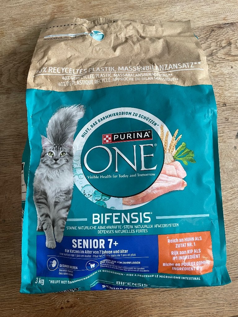12kg Purina one senior 7+ brokken, Dieren en Toebehoren, Dierenvoeding, Ophalen, Kat