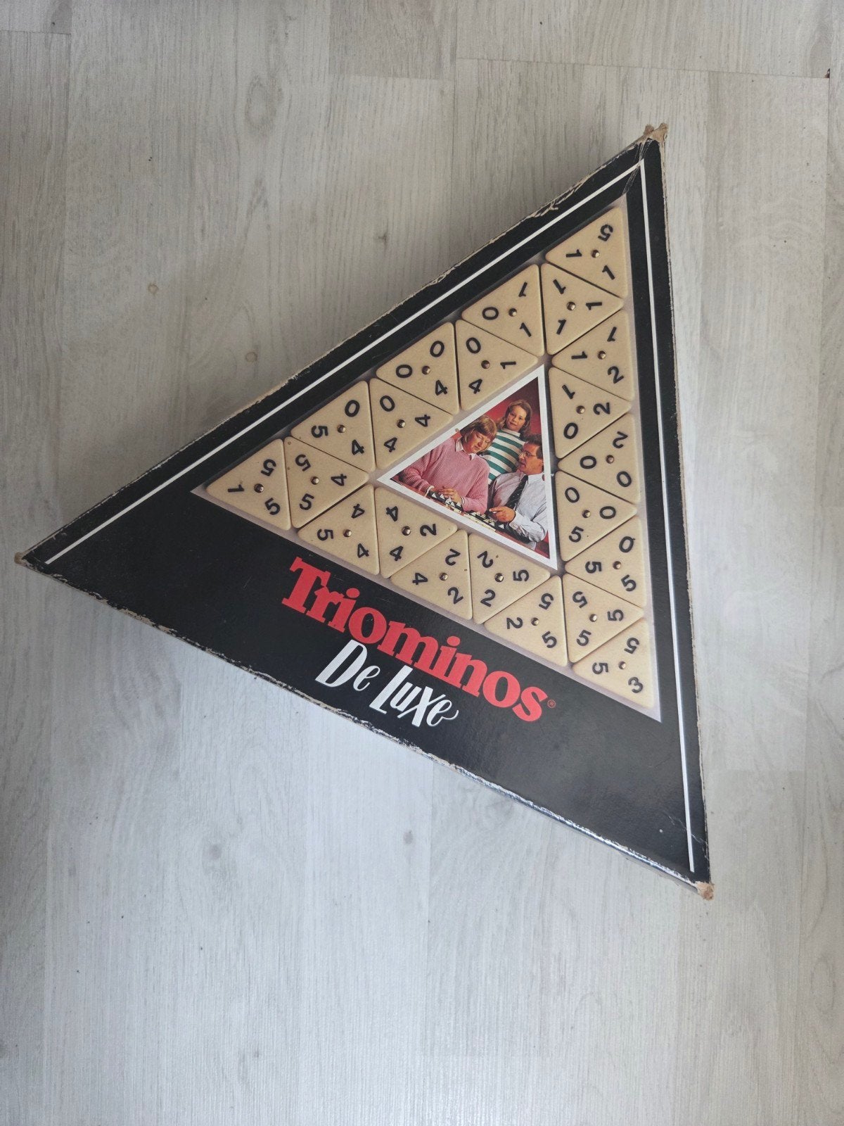 Triominos De Luxe - Compleet Gezelschapsspel, Een of twee spelers, Ophalen of Verzenden, Gebruikt, Goliath