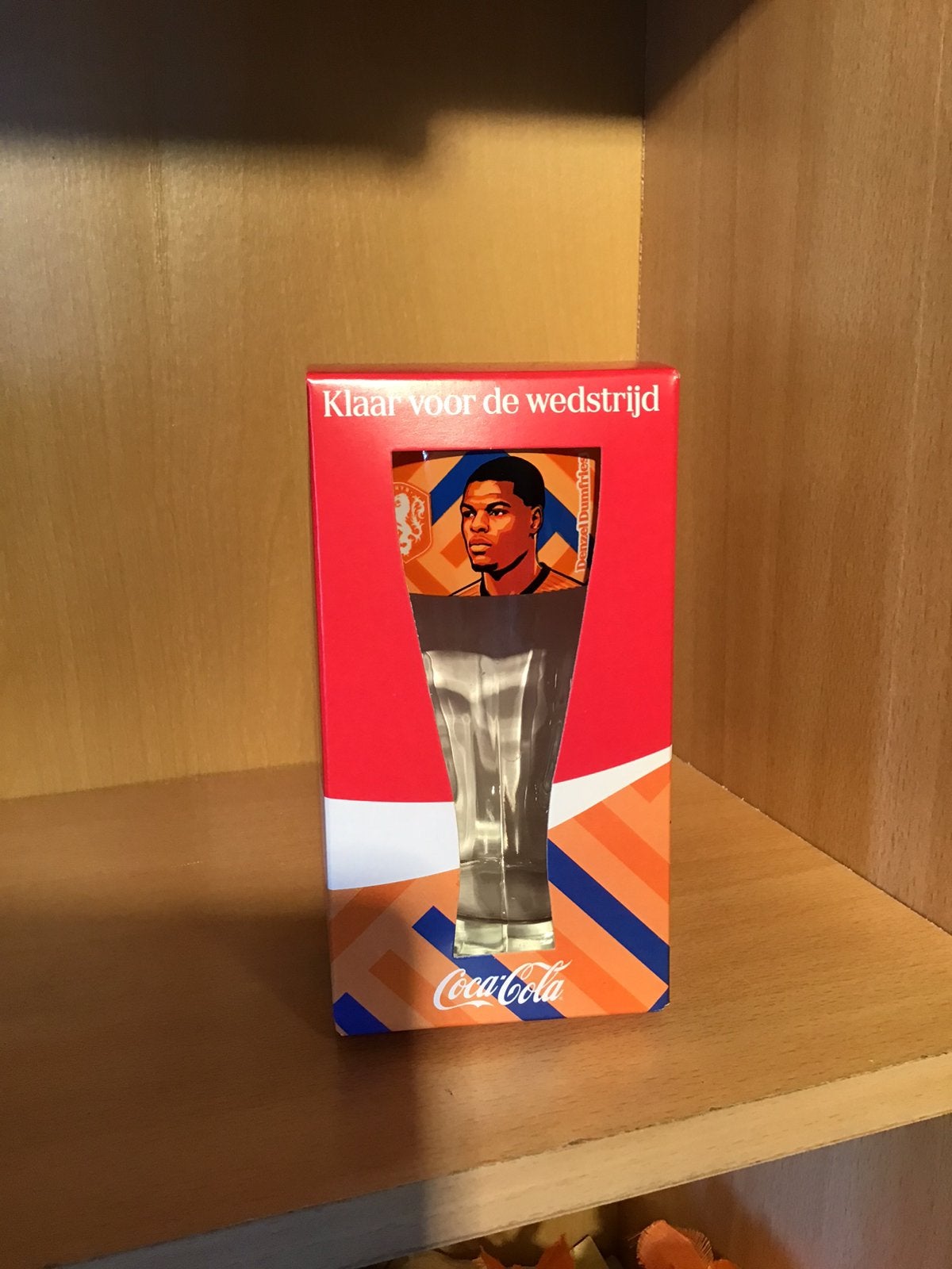 Coca cola glas, Denzel Dumfries, Verzamelen, Ophalen of Verzenden, Nieuw, Frisdrankglas
