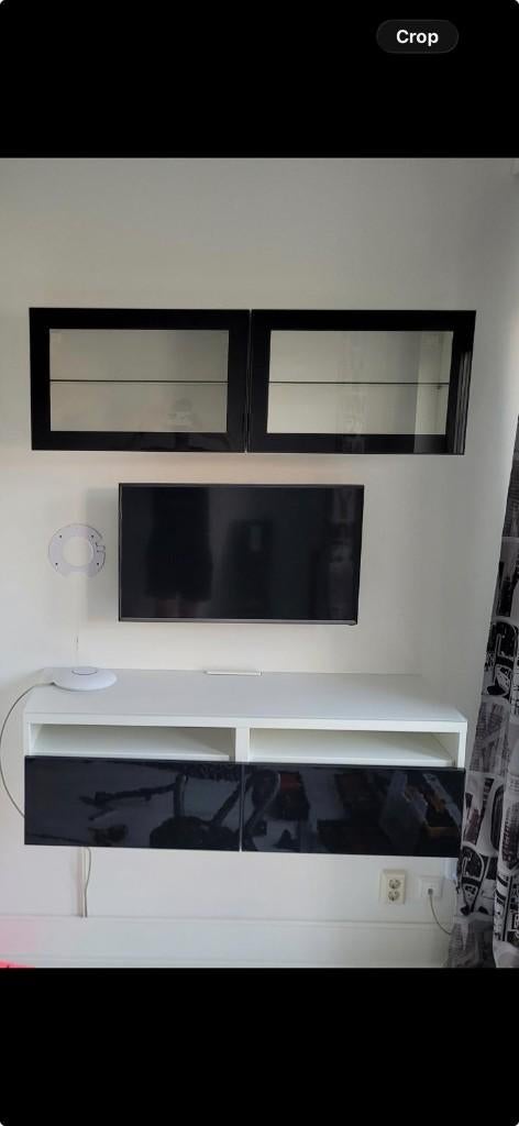 Besta TV/wand-meubel, Huis en Inrichting, Kasten | Stellingkasten, Ophalen, Gebruikt