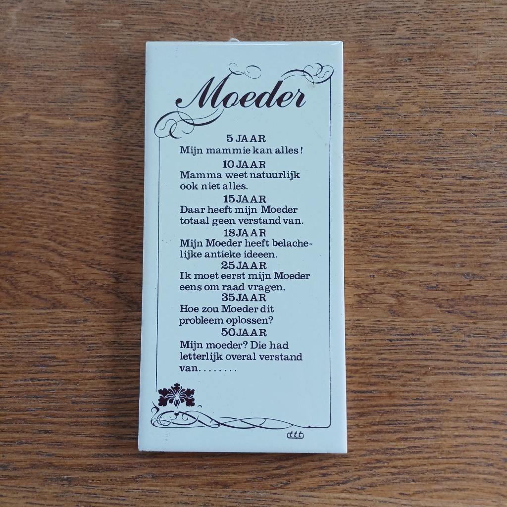 Tegel Moeder moederdag, Ophalen of Verzenden