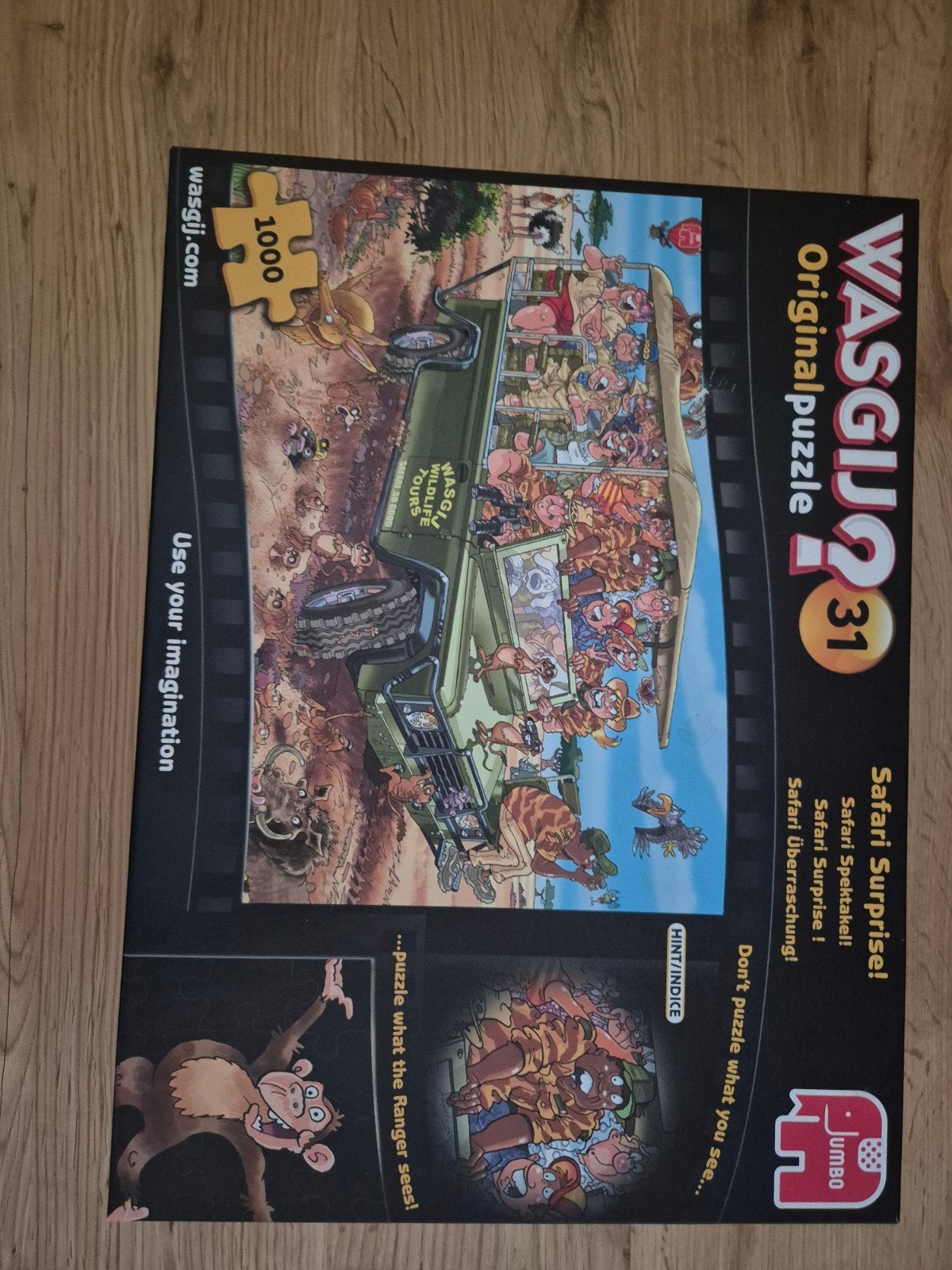 WASGIJ Original 31 Safari Surprise 1000 stukjes puzzel, Ophalen of Verzenden, 500 t/m 1500 stukjes, Zo goed als nieuw, Legpuzzel