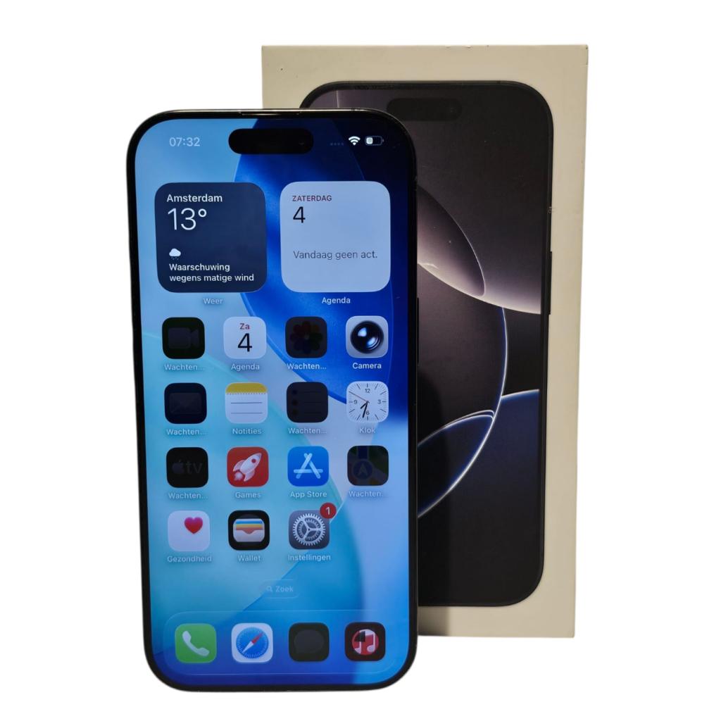 iPhone 16 Pro 128GB Black | incl. Doos, Apple, Gebruikt, Support@apple.com, One Apple Park Way
Cupertino, CA 95014
United States