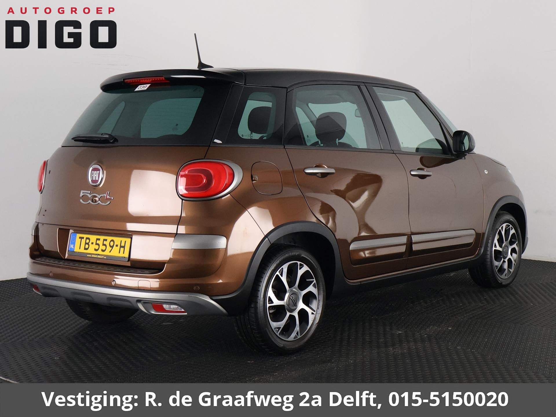 Fiat 500 L 0.9 TwinAir Cross Bicolore | Pack Smart | Tractio, Stof, Gebruikt, Bruin, Bedrijf