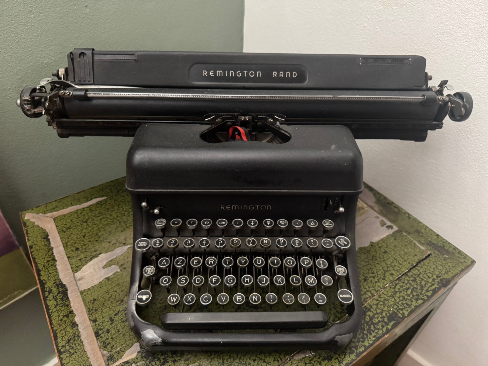 Remington Rand oude typemachine zwart – antiek decoratie, Diversen, Typemachines, Ophalen of Verzenden, Gebruikt