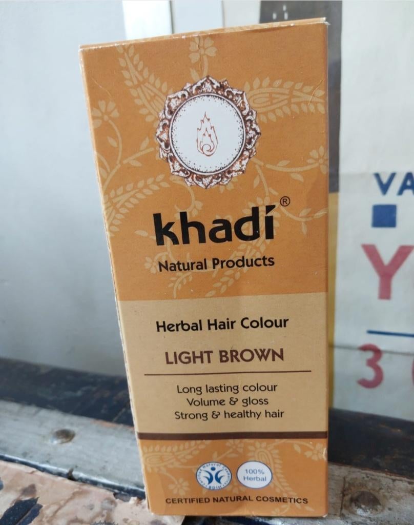 Khadi henna haarverf, lichtbruin  Nieuw in dichte verpakking, Ophalen of Verzenden, Nieuw, Overige typen