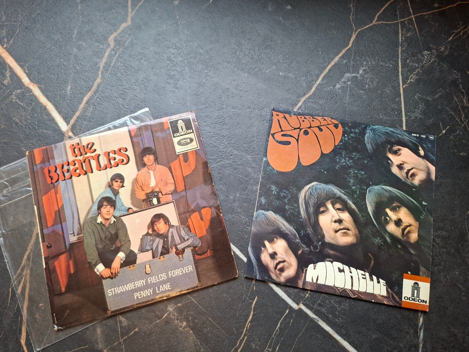 The Beatles, 2 Singles,Michelle, Penny Lane,, 7 inch, Ophalen of Verzenden, Zo goed als nieuw, Import