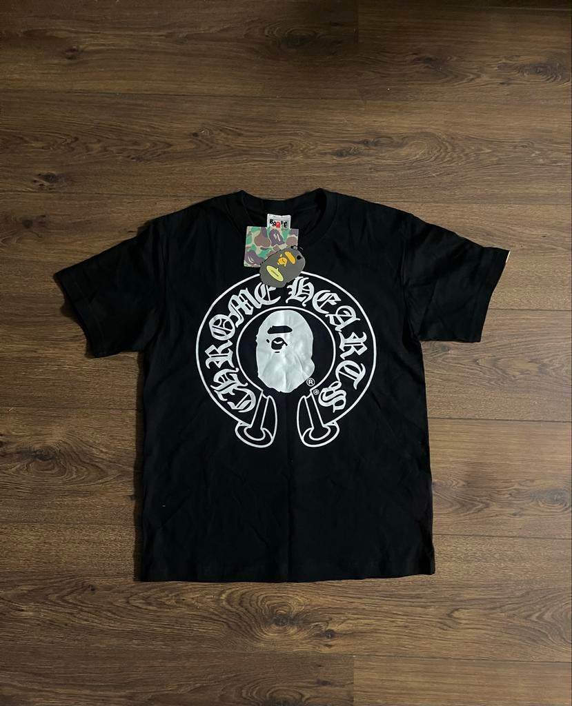 Bape x chrome hearts T-shirt maat S, Ophalen of Verzenden, Nieuw, Maat 46 (S) of kleiner, Zwart