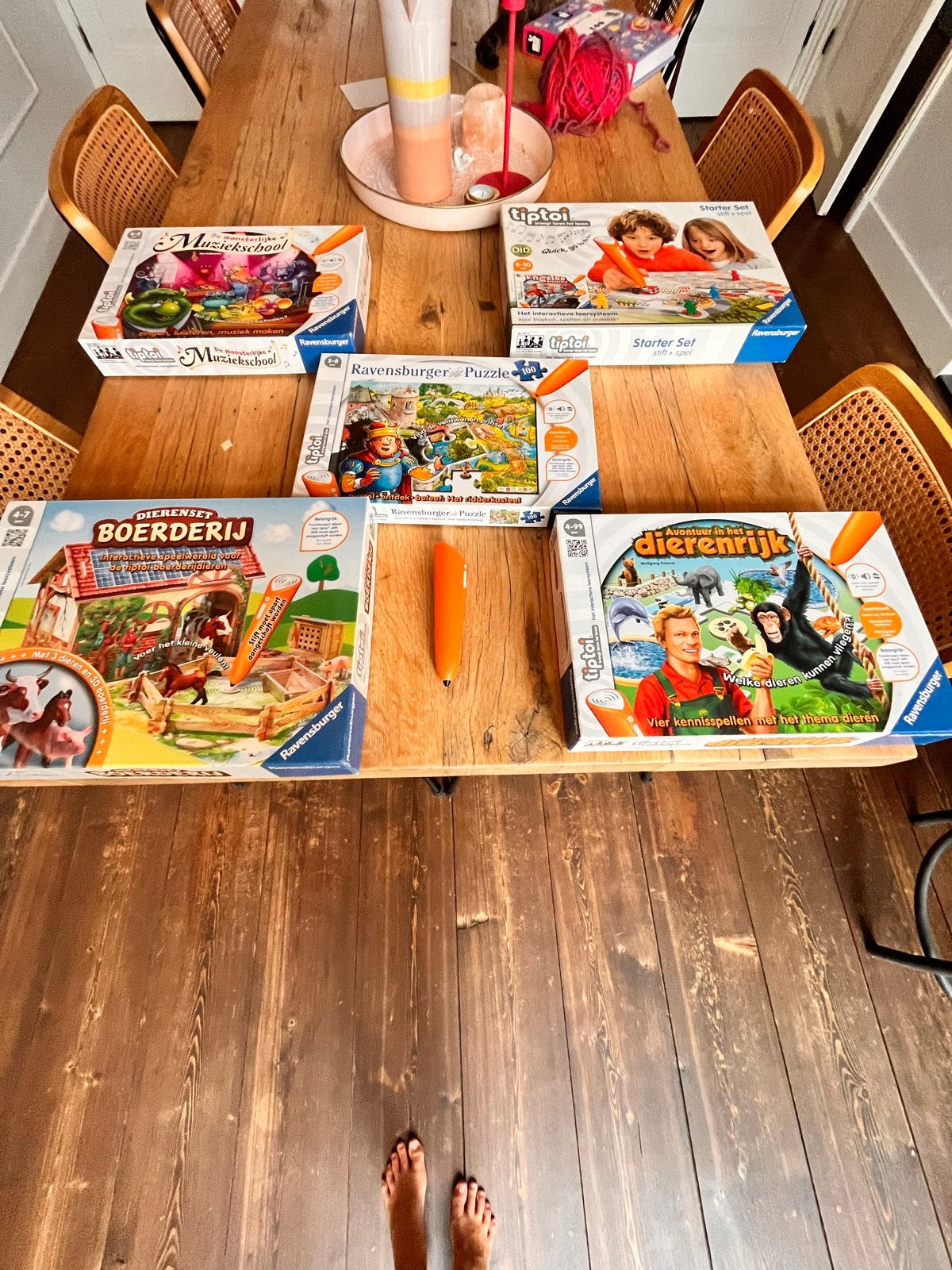 Tiptoi Starterset met 4 spellen en puzzel, Ophalen of Verzenden, Zo goed als nieuw, Puzzelen, Met geluid