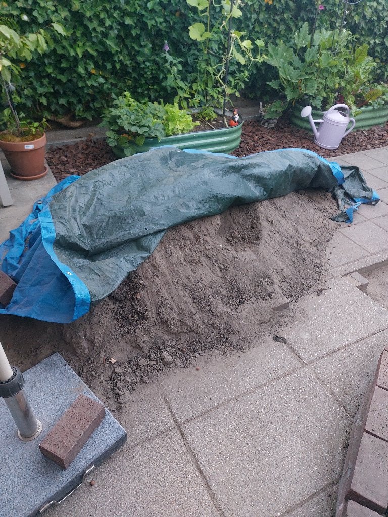 Gratis zand voor tuin & terras, Tuin en Terras, Ophalen, Gebruikt, Ophoogzand