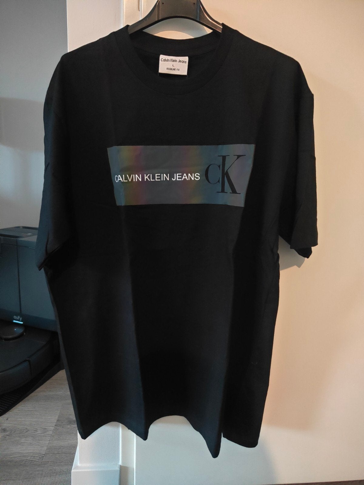 Calvin Klein Jeans T-shirt Zwart Maat L Nieuw met labels, Maat 52/54 (L), Zwart, Nieuw, Ophalen of Verzenden
