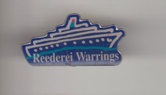 Reederei Warrings vintage pin scheepvaart, Verzenden, Zo goed als nieuw