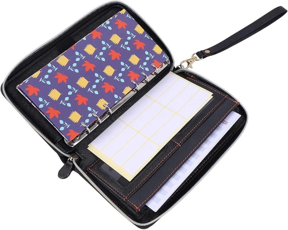 Leren portemonnee en organizer 22x13x4 - Nieuw, Overige merken, Zwart, Nieuw, Ophalen of Verzenden