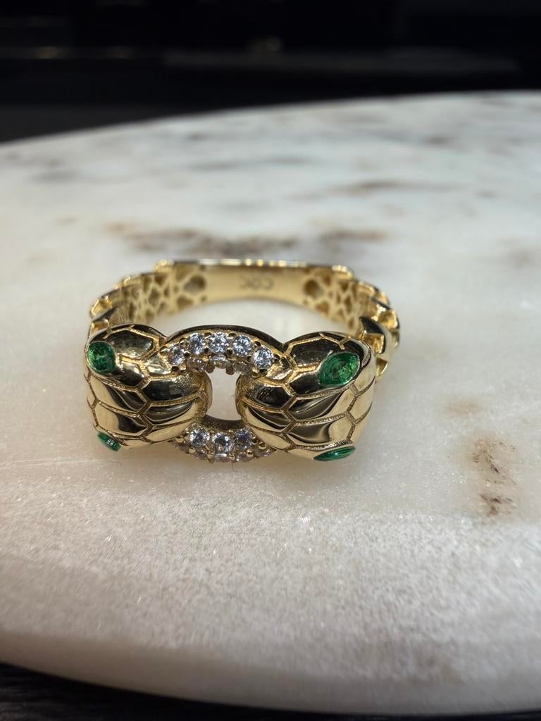 14k klavertje vier set, Sieraden, Tassen en Uiterlijk, Ringen, Nieuw, Ophalen of Verzenden, 17 tot 18, Dame