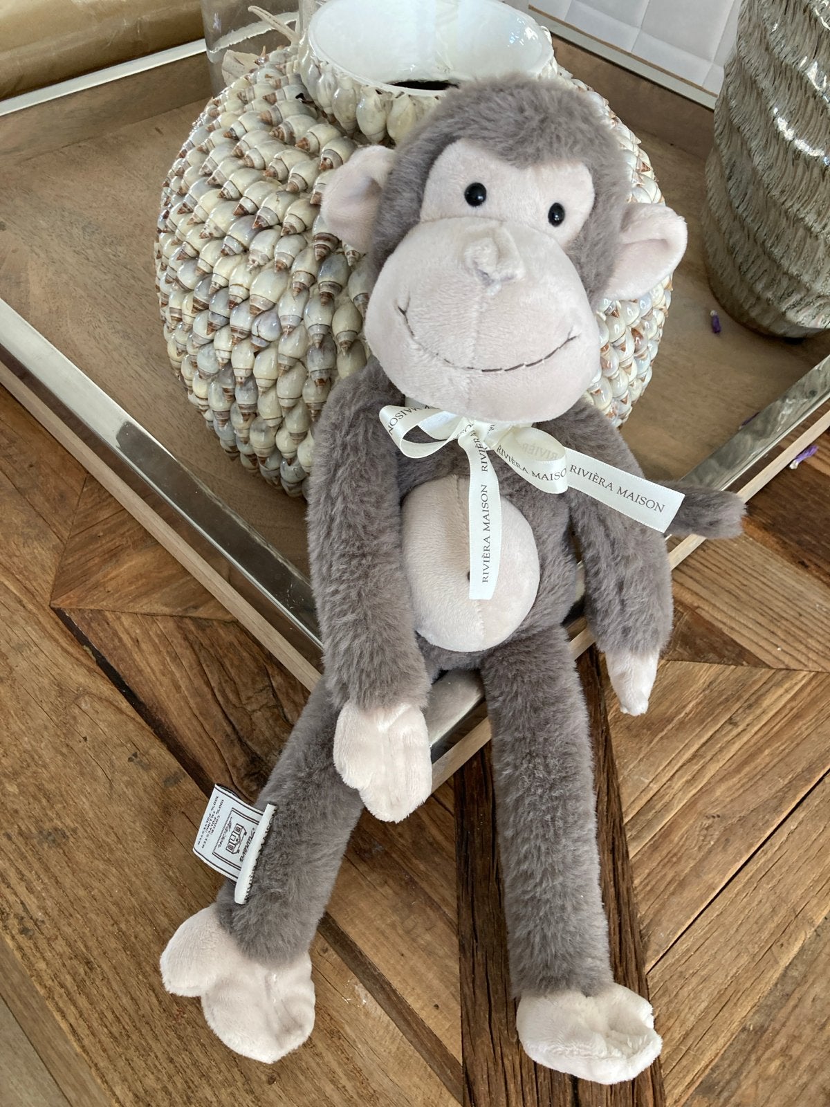 Riviera Maison Aap Knuffel - Zacht en Decoratief, Overige merken, Grijs, Ophalen of Verzenden, Middelgroot (20 tot 80 cm)
