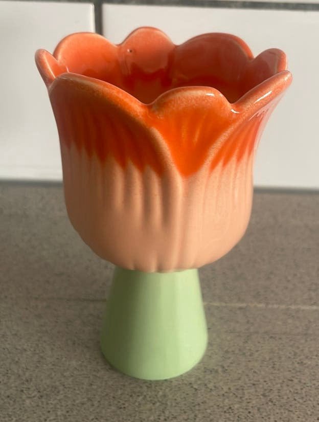 Superleuke vaas kandelaar tulp, Ophalen of Verzenden