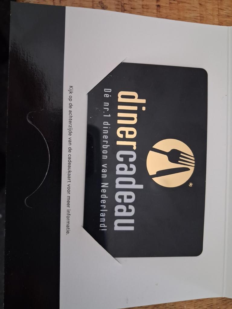Diner cadeaukaart, Tickets en Kaartjes, Kortingen en Cadeaubonnen, Twee personen, Cadeaubon, Overige typen