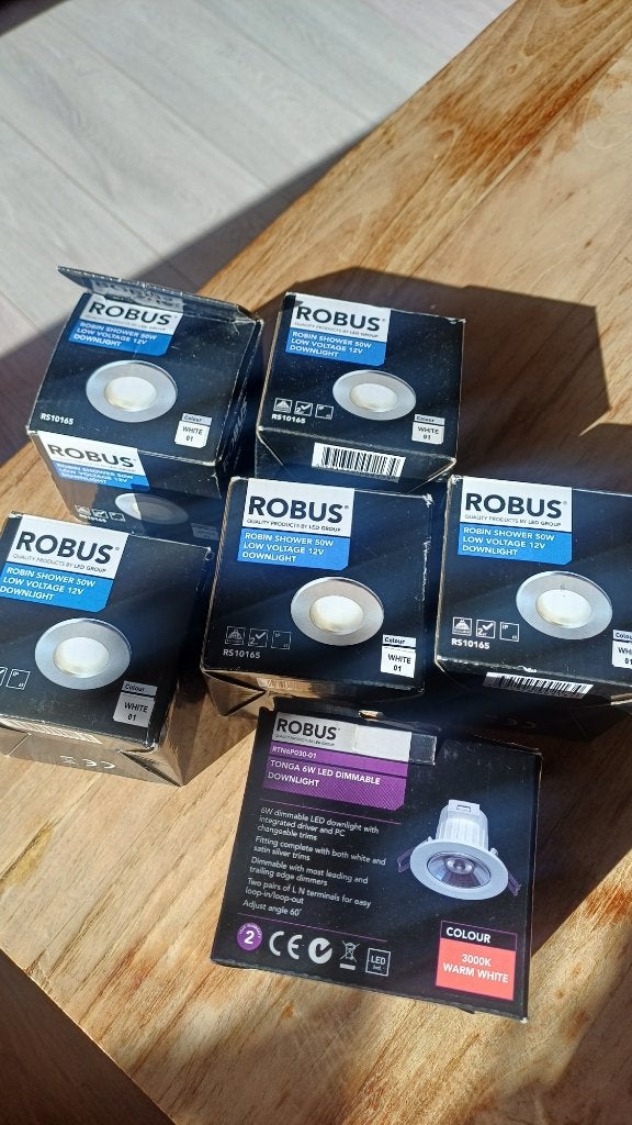 5 stuks Robus inbouwspot RS10165 (Nieuw), Huis en Inrichting, Lampen | Spots, Ophalen of Verzenden, Nieuw, Plafondspot of Wandspot