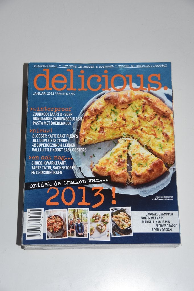 Delicious tijdschrift jaargang 2013 incl. Kerst nummer, Verzenden, Zo goed als nieuw, Damesbladen