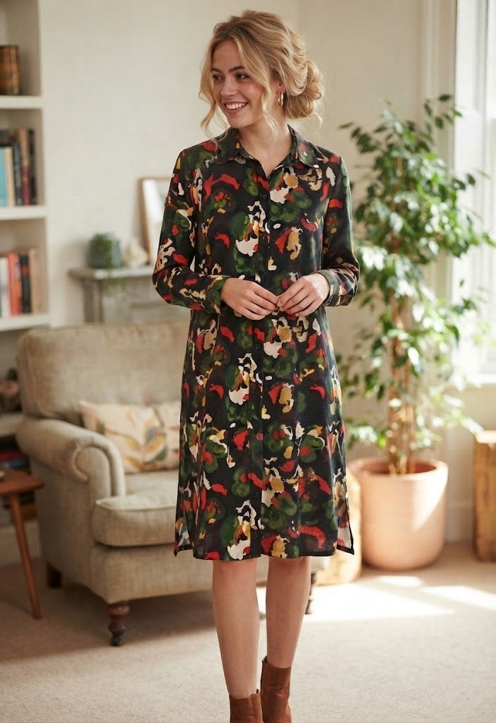 jurk Lizzy & Coco, Verzenden, Maat 42/44 (L), Knielengte, Groen