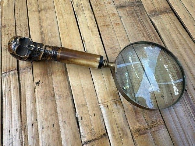 aparte loep/loupe, schedel-skull, Antiek en Kunst, Ophalen of Verzenden