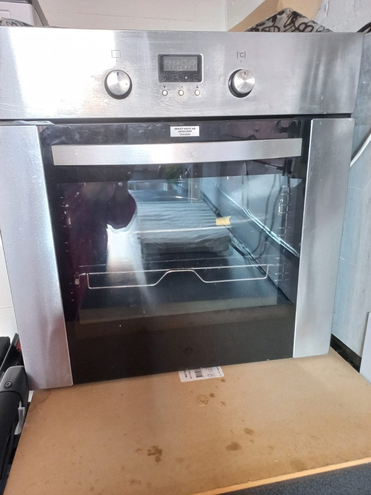 Inbouw Heteluchtoven - RVS Look, Witgoed en Apparatuur, Ovens, Ophalen, Hete lucht, Heteluchtoven, Inbouw