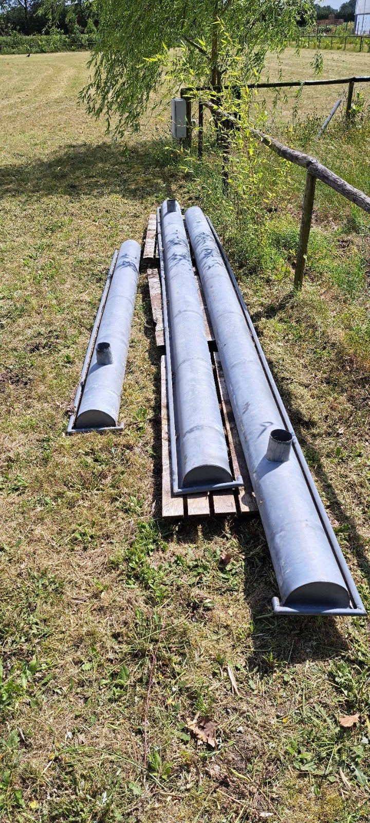 Zinken dakgoten met ophaning, Ophalen, Gebruikt, 6 meter of meer, Zink