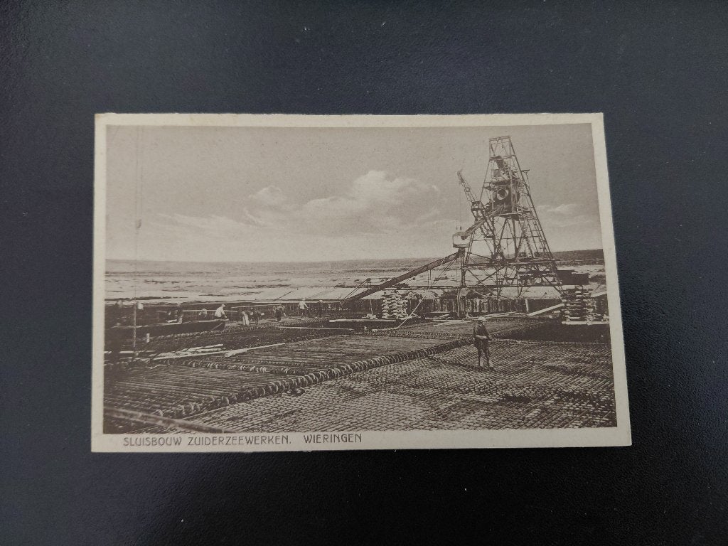 Sluisbouw Zuiderzeewerken, Wieringen, ongelopen, jaren 20, Verzenden, 1920 tot 1940, Ongelopen, Noord-Holland