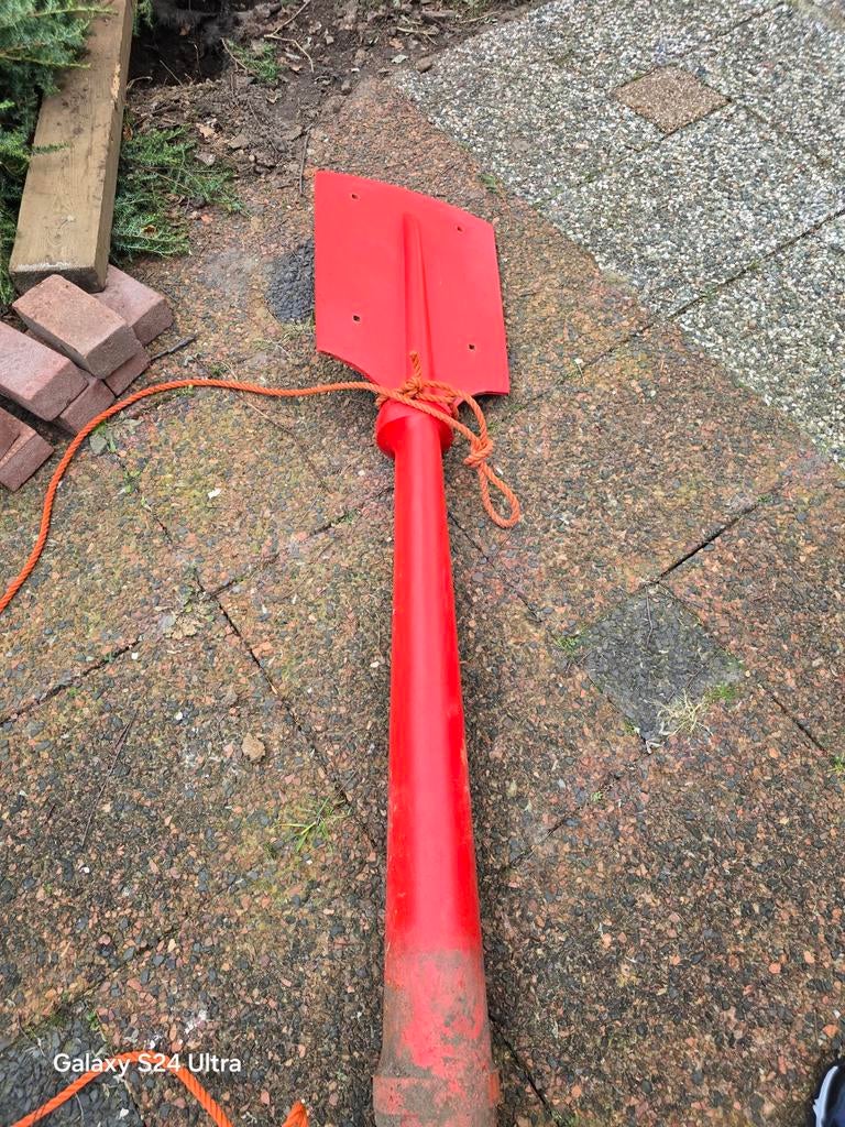 Originele brievenbus paal van de Posterijen, Tuin en Terras, Brievenbussen, Ophalen, Gebruikt, IJzer, Staande brievenbus