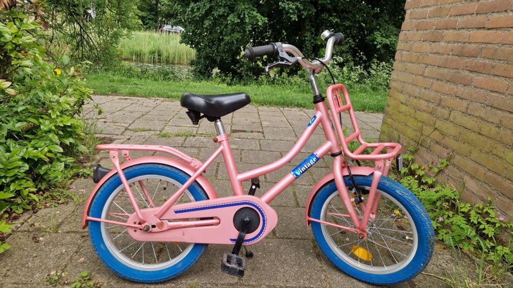 Roze kinderfiets 16 inch - Goede staat, Fietsen en Brommers, Ophalen, Gebruikt, 16 tot 20 inch