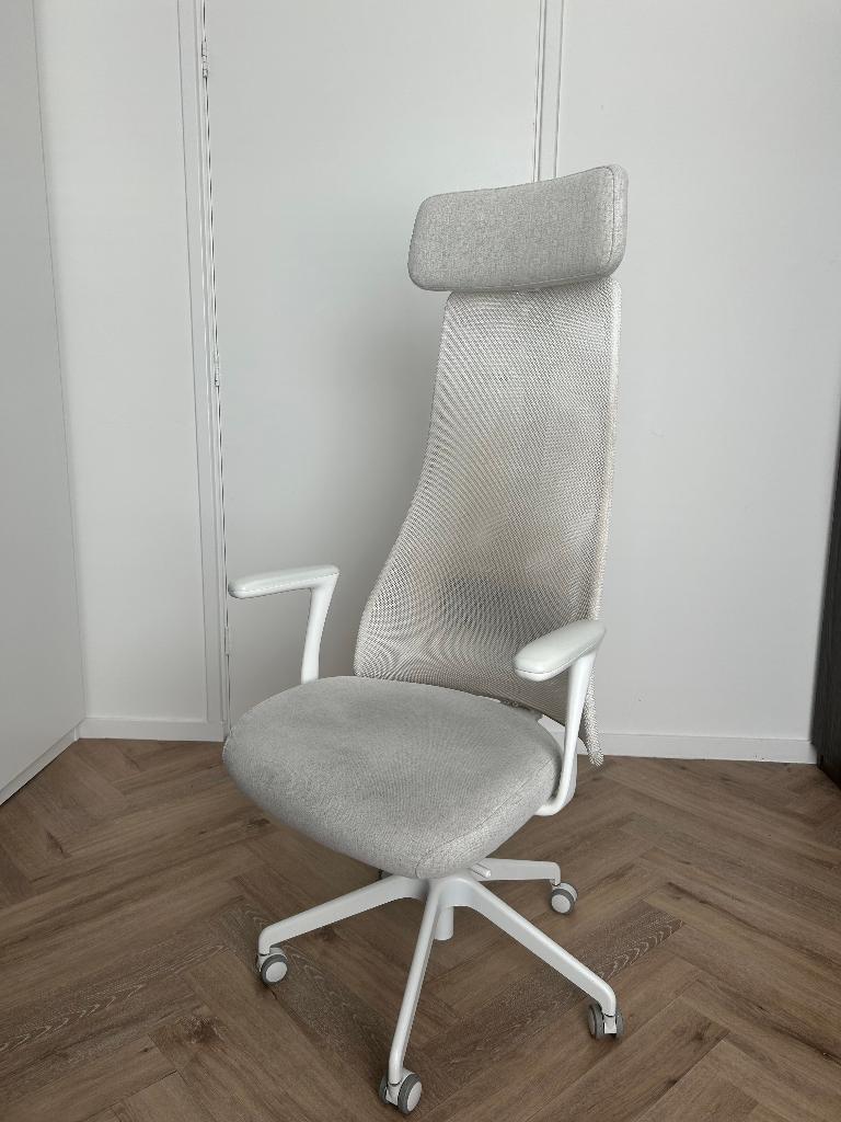 IKEA JÄRVFJÄLLET witte bureaustoel (ergonomisch), Huis en Inrichting, Bureaustoelen, Ophalen, Gaming bureaustoel, Wit, Zo goed als nieuw