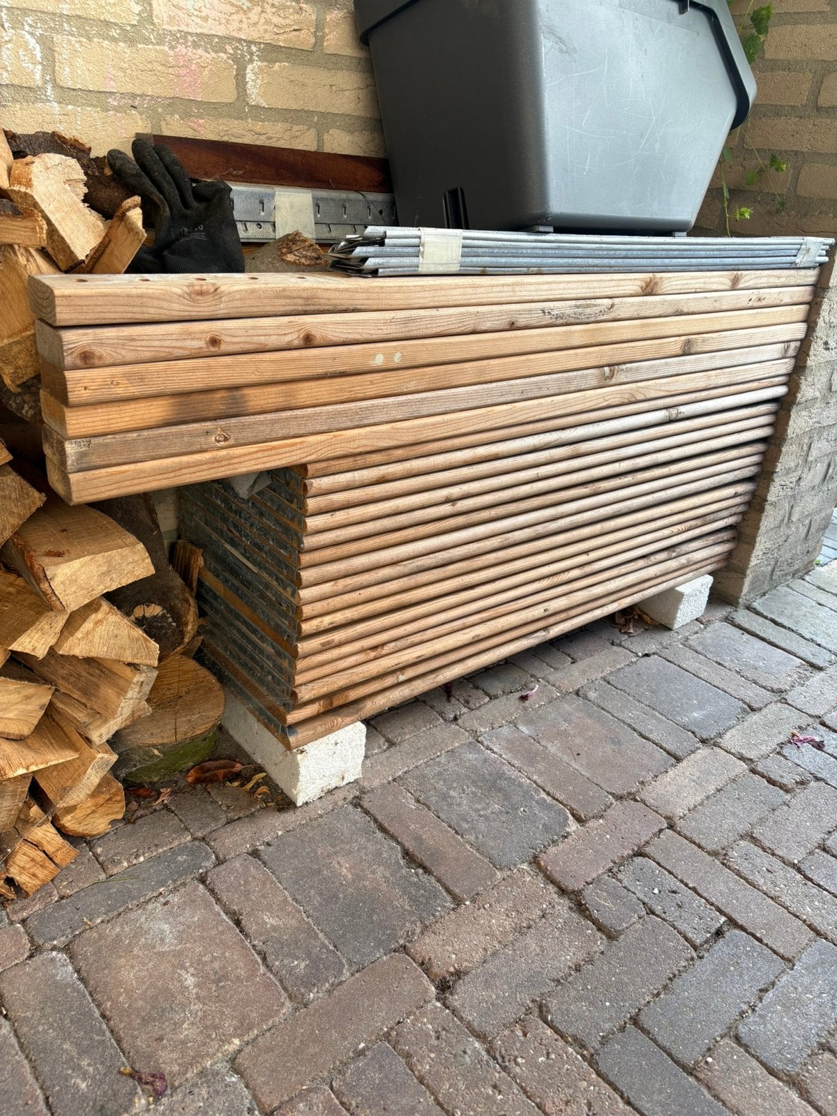 houten opbergrek/ stellingkast, Ophalen, Zo goed als nieuw
