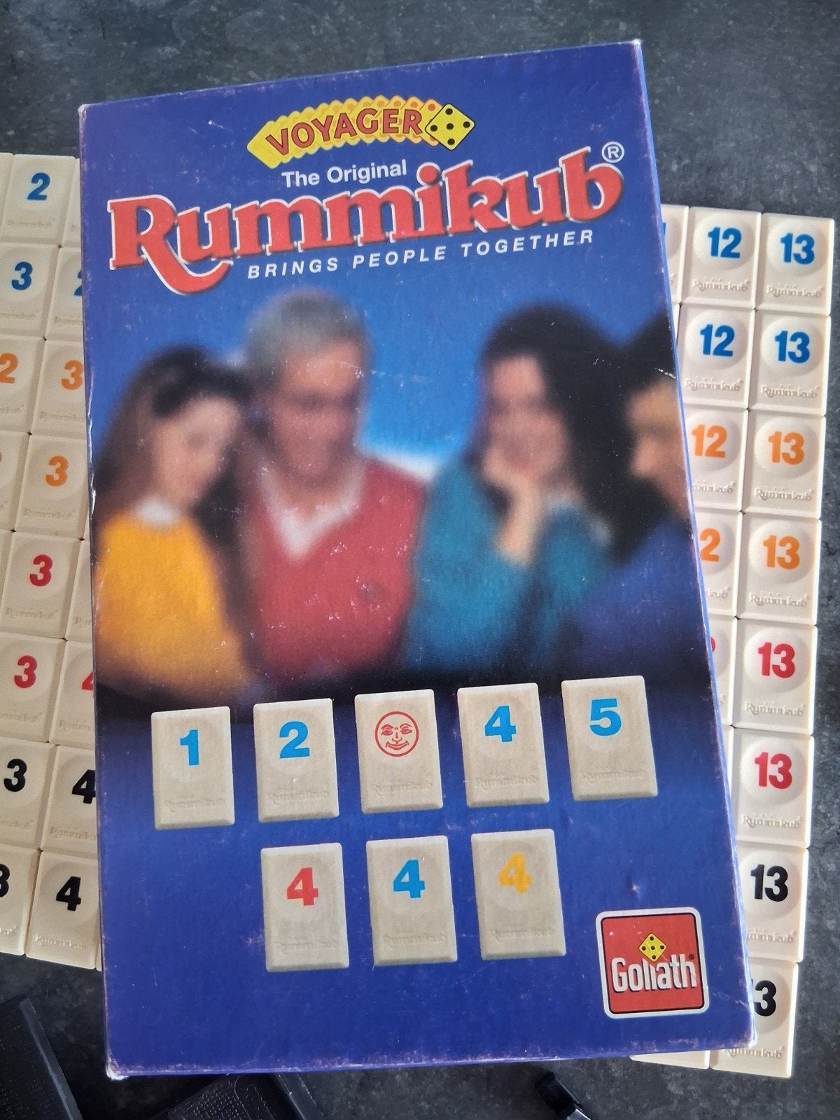 Rummikub goliath klein zgan compleet, Drie of vier spelers, Ophalen of Verzenden, Zo goed als nieuw, Goliath