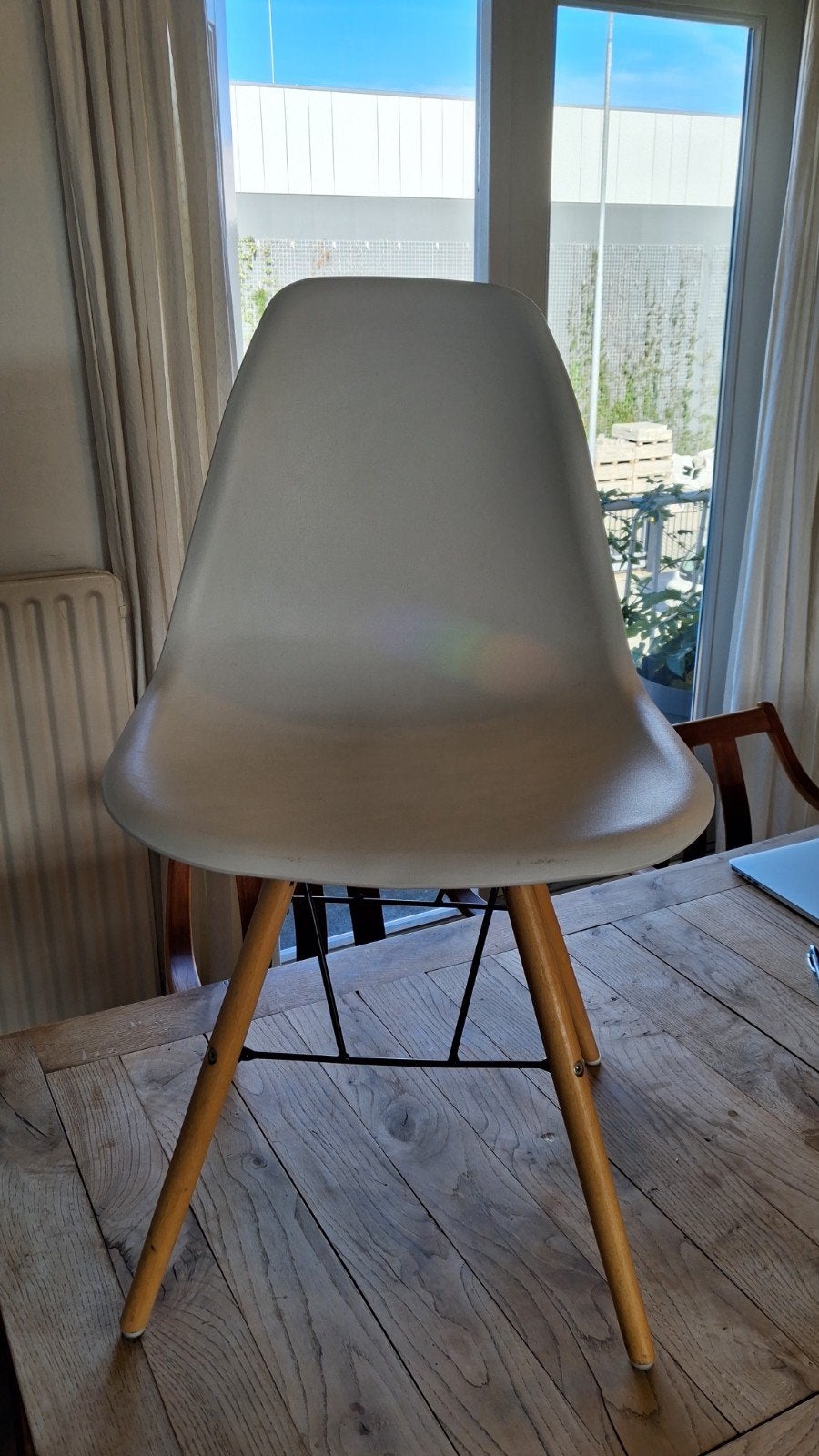 eames replica eetkamerstoelen, Huis en Inrichting, Ophalen, Gebruikt, Wit, Vier