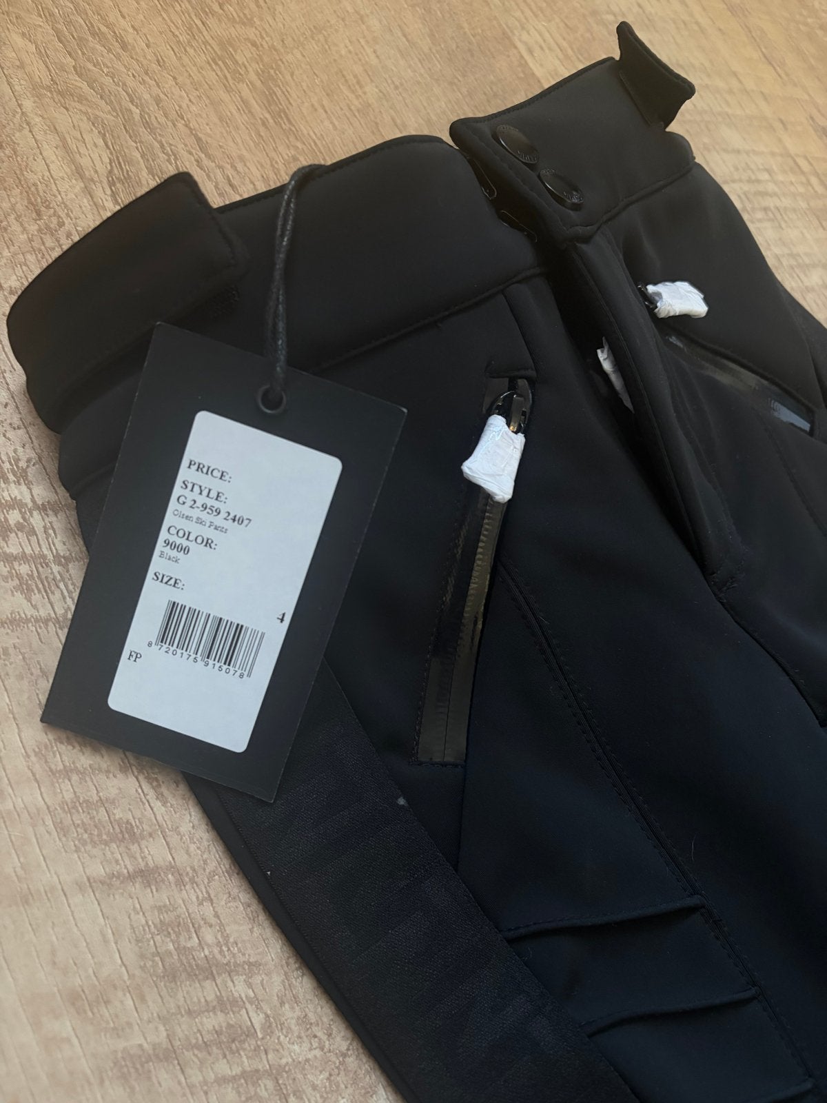 Nieuwe zwarte skibroek met prijskaartjes, Ophalen, Nieuw, Maat 34 (XS) of kleiner, Broek
