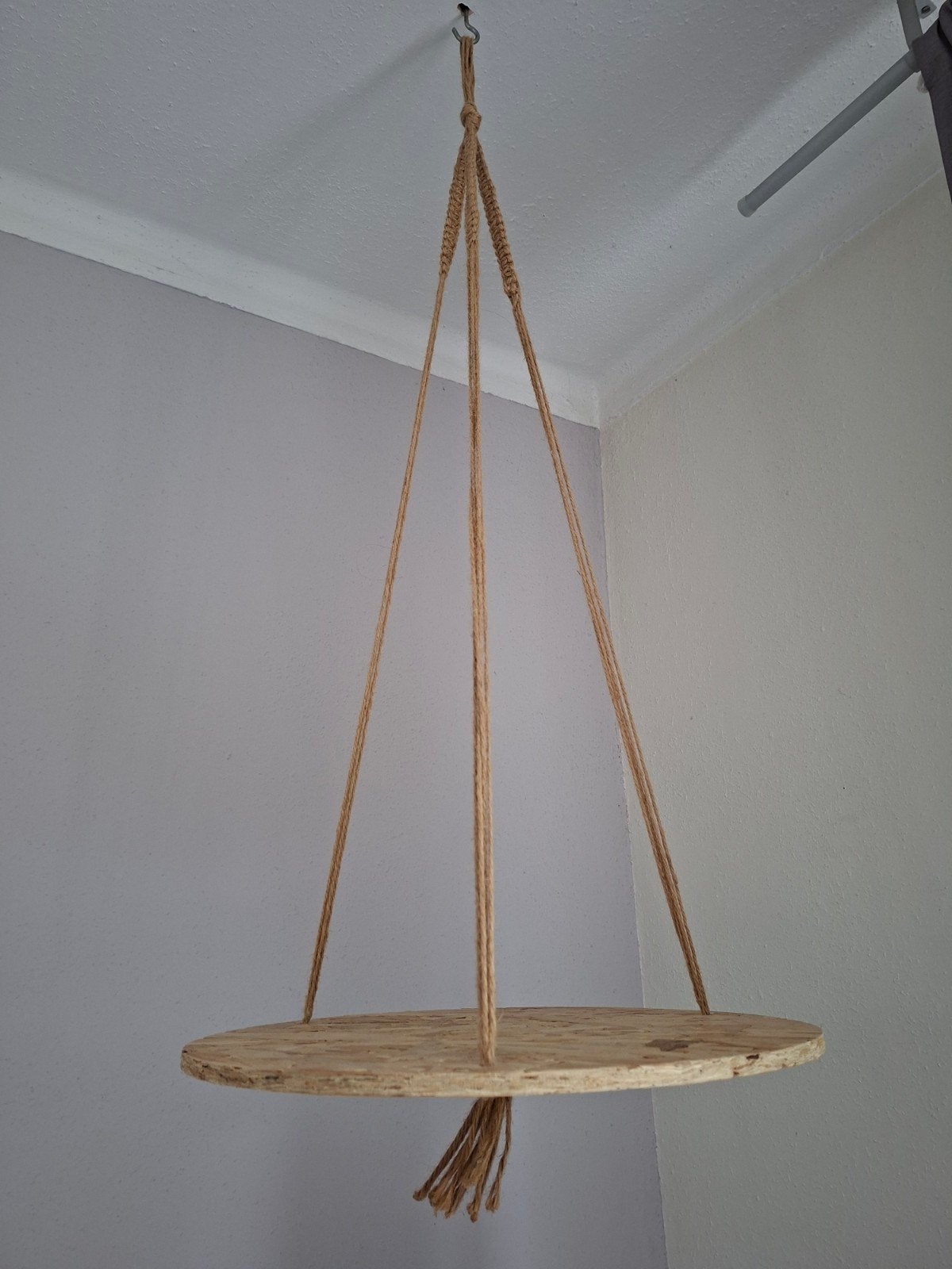 Houten ronde hangplank 40 cm - Ibiza stijl, Ophalen, Zo goed als nieuw