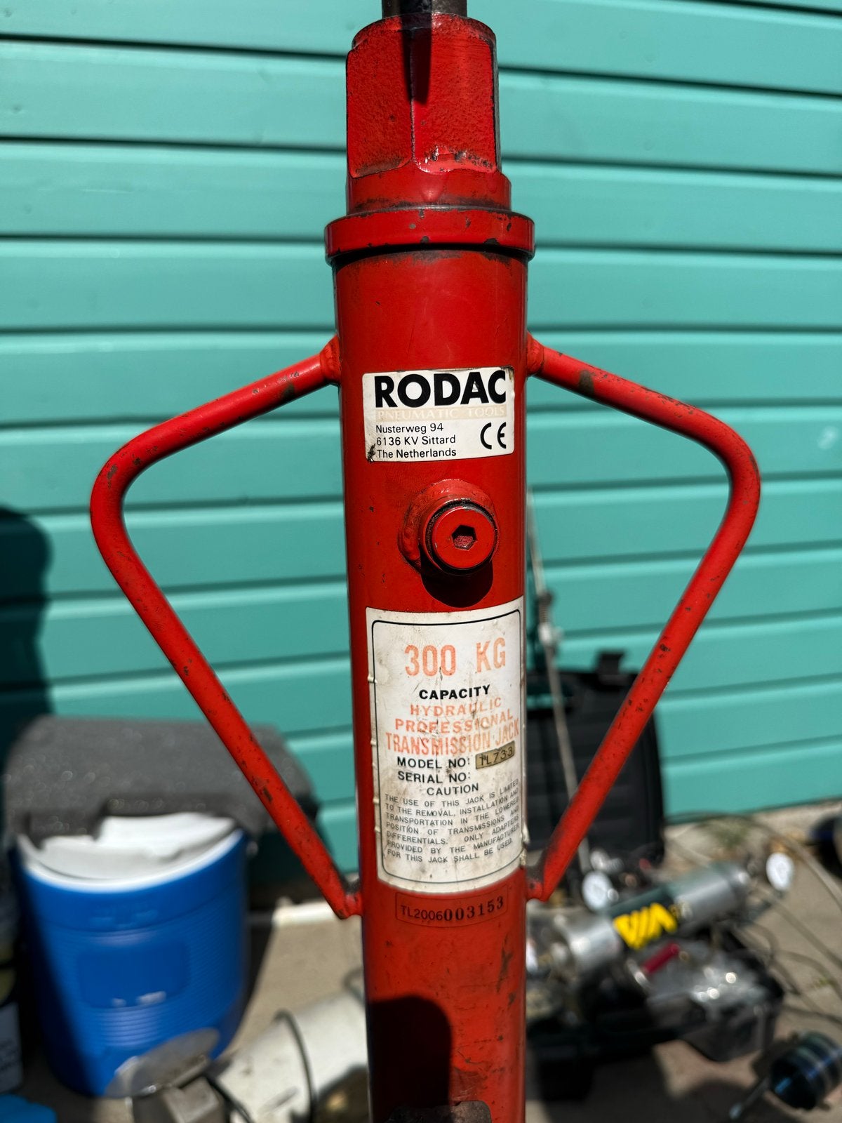 RODAC Hydraulische Transmissiekrik 300 KG, Auto diversen, Krikken, Gebruikt, Garagekrik, Hydraulisch, Ophalen
