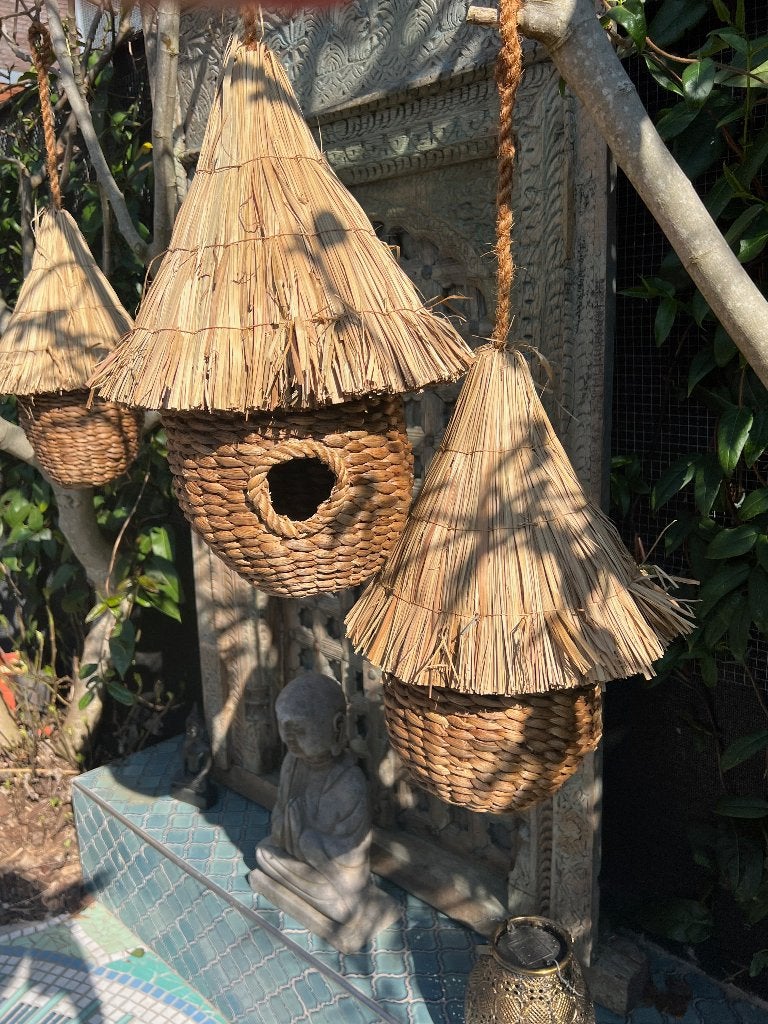 vogelhuis uit Bali Indonesie riet kan je schoonmaken, Tuin en Terras, Verburgt Vintage, Nieuw, Ophalen of Verzenden, https://verburgtvintage.nl/#contact