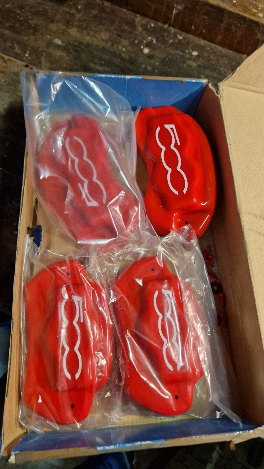Nieuwe remklauw kappen voor Fiat 500 (rood), Auto-onderdelen, Ophalen of Verzenden, Nieuw, Fiat